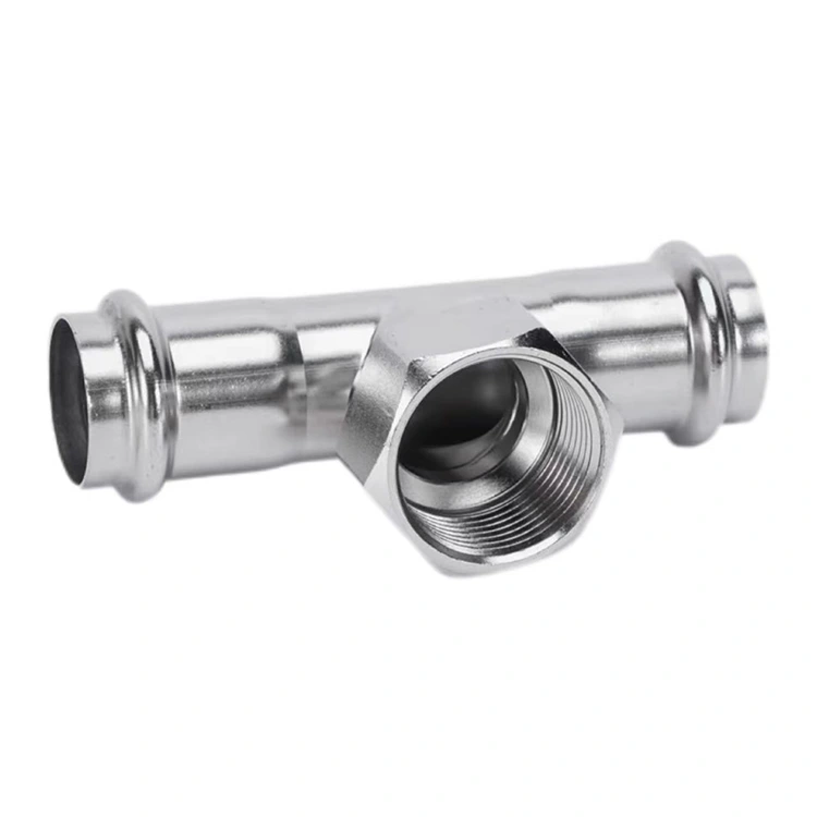 ಸ್ತ್ರೀ ಥ್ರೆಡ್ ಟೀ ಅನ್ನು ಡಬಲ್-ಪ್ರೆಸ್ ಮಾಡಿ